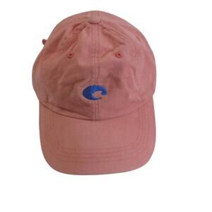 Costa Del Mar Cotton Twill Cap Hat Baseball Hat/Cap Adjustable Strap Pink Coral